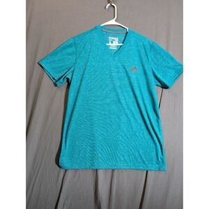 Adidas Womens Ultimate Tee V-neck  Short Sleeve Size Large Color Heather Teal